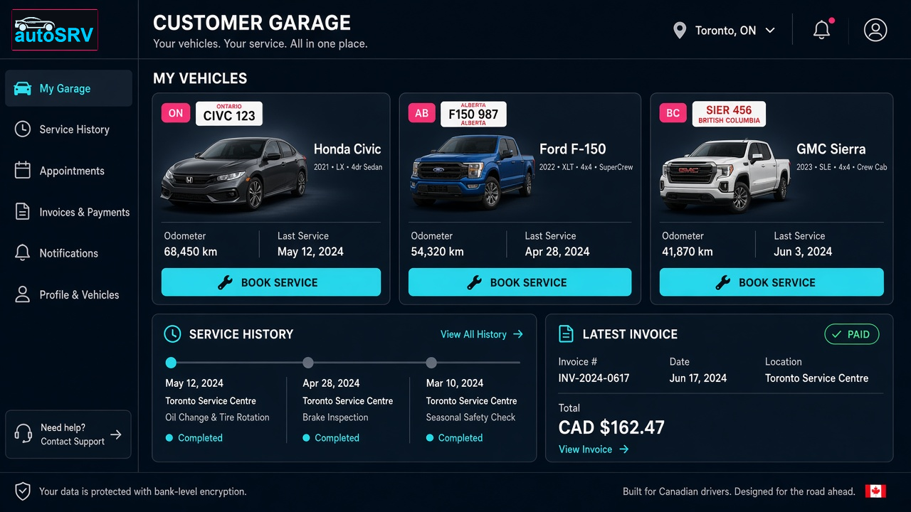 AutoSRV customer garage